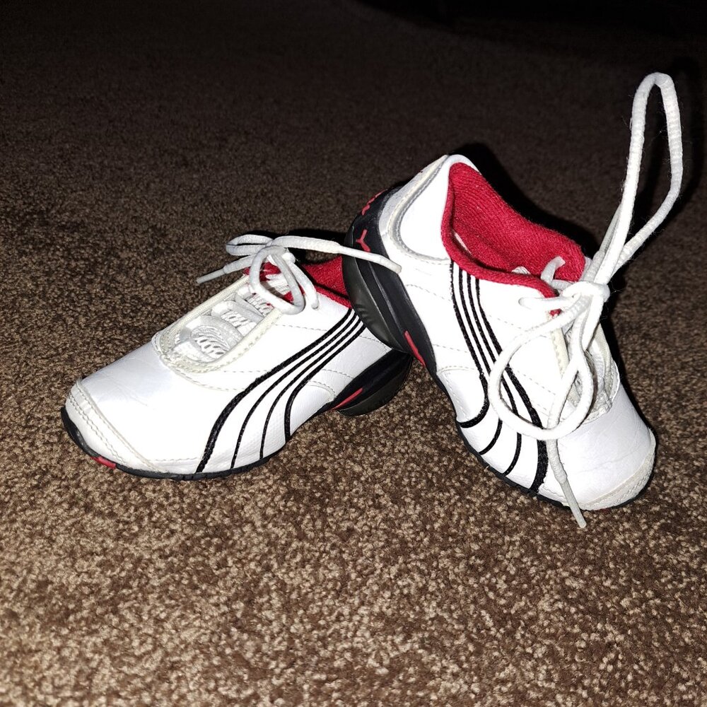 PUMA Cell Kinder-Fit Leather Running Cross Trainer Shoes - Size 6